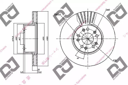 Тормозной диск DJ PARTS BD1129